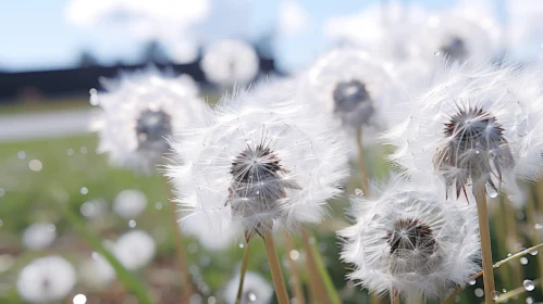 White Dandelions Turned Fantastical Machines: A Study in Forced Perspective