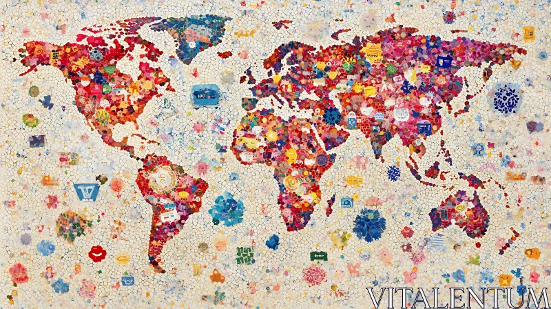 AI ART Global Collage Map