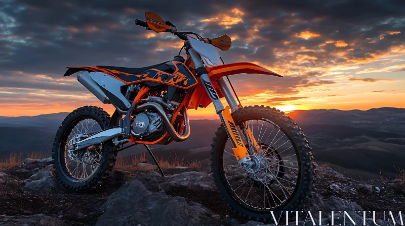 Off-Road Bike at Dusk AI Image