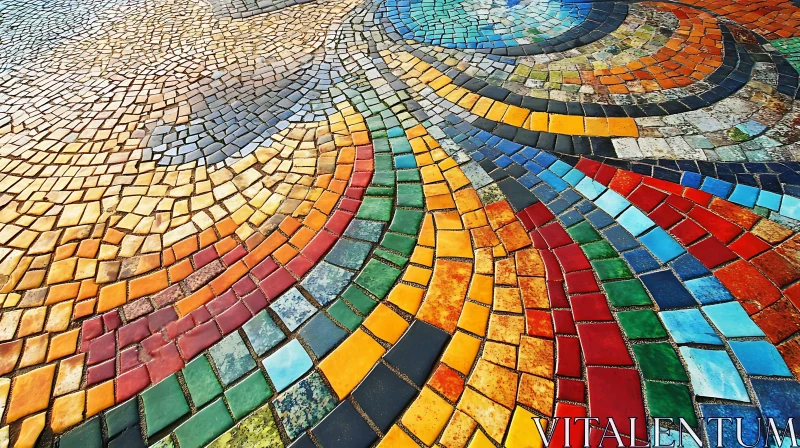 Vivid Mosaic Tile Art Design AI Image