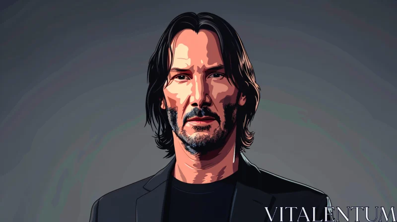 AI ART Digital Art of Keanu Reeves