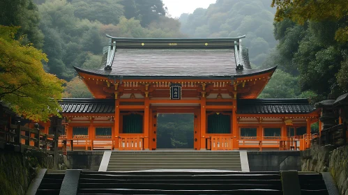 Traditional Japanese Temple Gateway