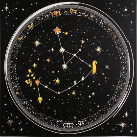 Starry Zodiac Signs Art