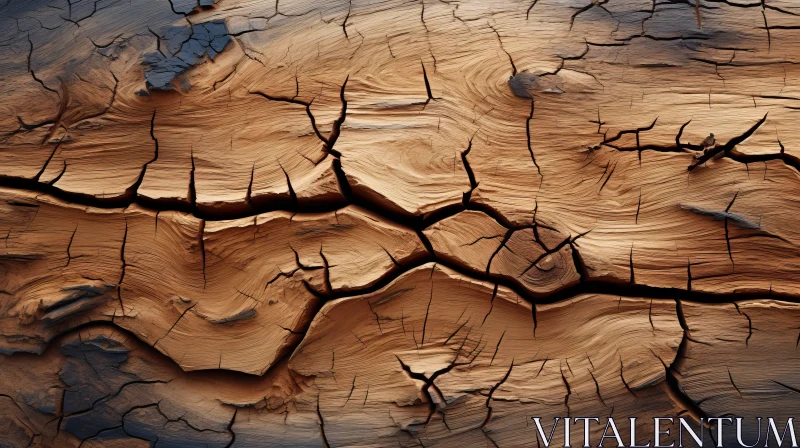 Cracked Tree Stump - A Display of Nature's Artistry AI Image