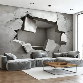 Contemporary Room with Breaking Wall Design