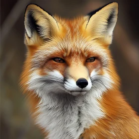 Detailed Fox Face Wildlife Image