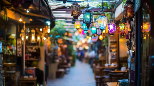 Illuminated Street Scene