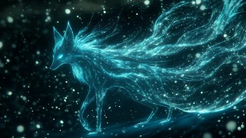 Glowing Fox Abstract