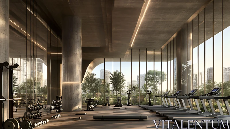 Contemporary Fitness Center Design AI Image