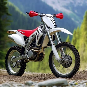 Motorcycle in Mountain Landscape