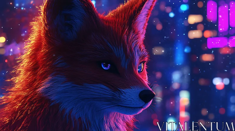 Fox in a Neon City