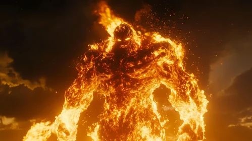 Burning Giant: Elemental Fire Monster