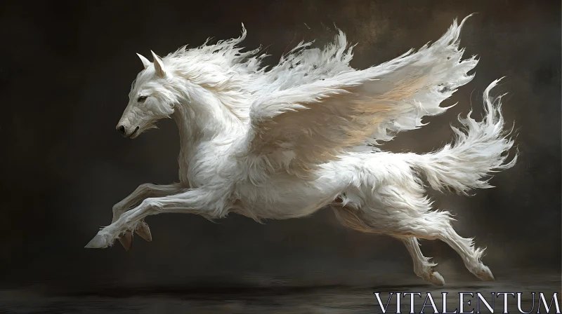 Winged Horse Leaping Forward