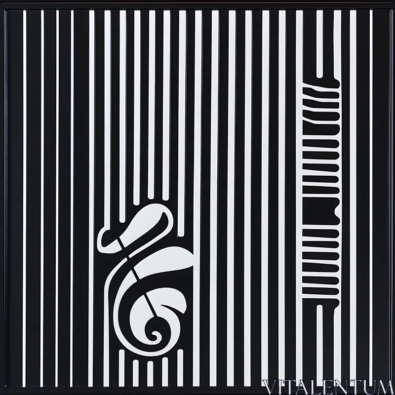 Minimalist Striped Design in Black and White