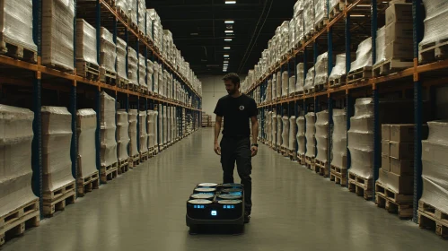 Automated Robot in Warehouse