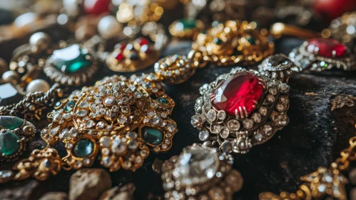 Antique Jewelry Collection: Gold, Silver, and Gemstones