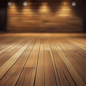 Wooden Floor with Blurred Background