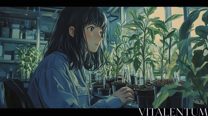 Laboratory Anime Illustration