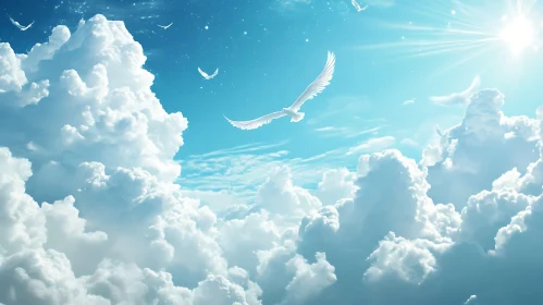 Birds Flying in the Sky