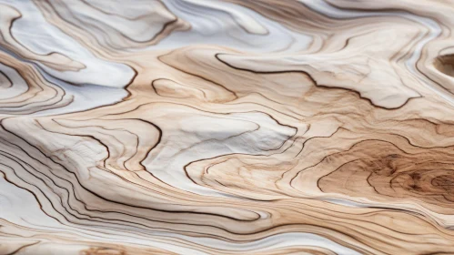 Close-Up Image of Tree Bark: Fluid Organic Forms and Marble Textures