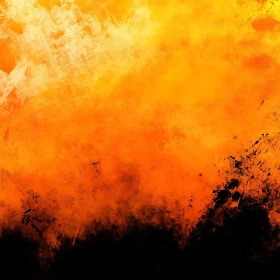 Fiery Orange Abstract Artwork
