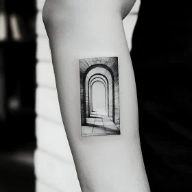 Minimalist Series of Arches Tattoo