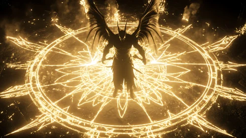 Mystic Demon Warrior with Swords