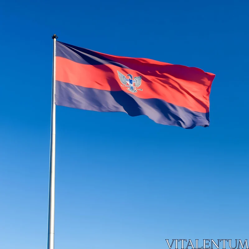 Patriotic Symbol Against Blue Horizon