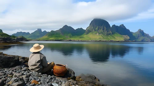 Scenic Mountain View with Calm Waters