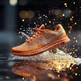 Action Shot of a Shoe in Water