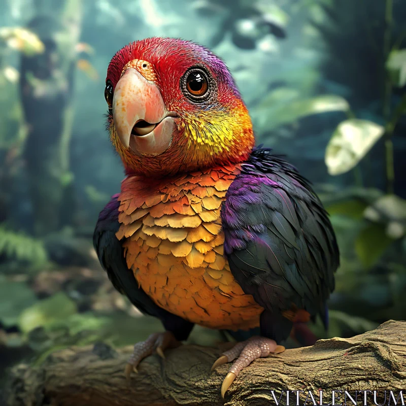 Vibrant Parrot Portrait