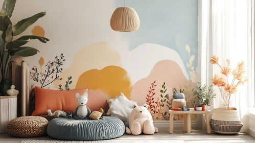 Pastel Hues Children's Room Decor
