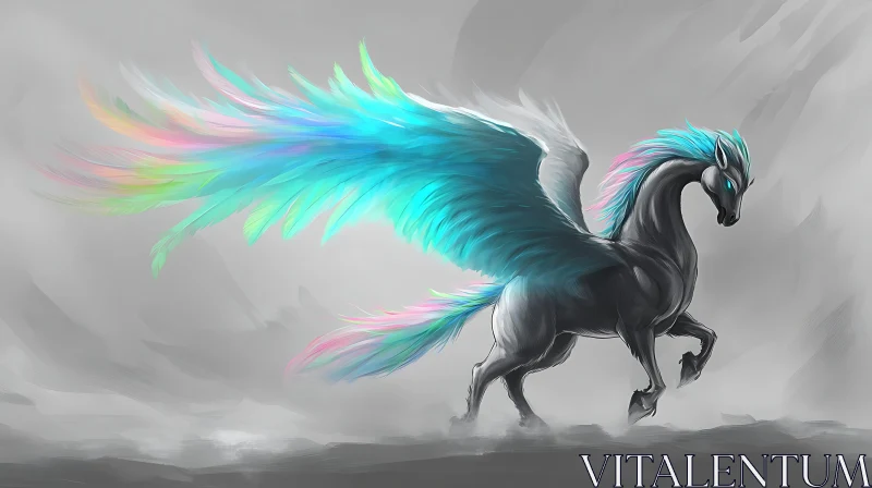 Winged Majesty: An Artistic Pegasus Depiction