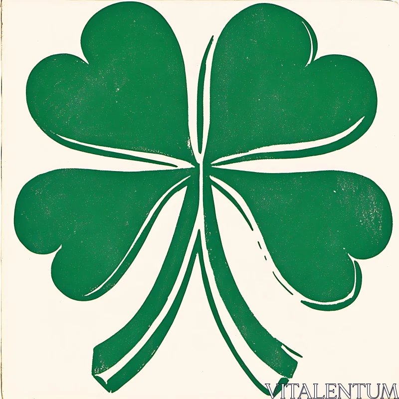 Lucky Four-Leaf Clover Art
