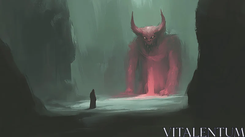 Cloaked Figure and the Cavern Demon