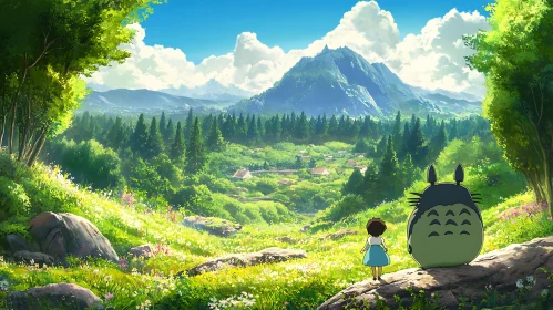 Green Valley Anime Scene