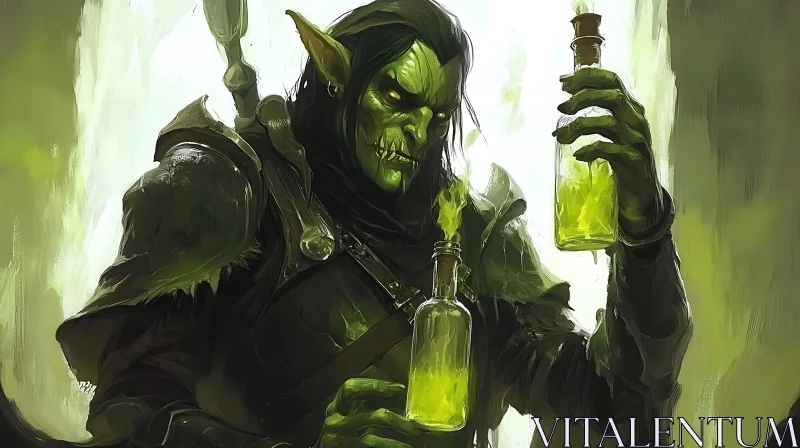 Green Goblin Alchemist with Potions