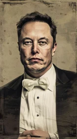 Elon Musk Tuxedo Art Portrait