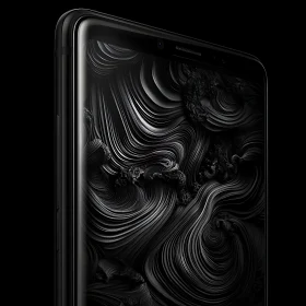 Modern Phone with Swirling Abstract Pattern