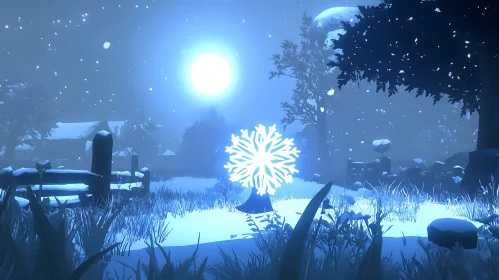 Snowflake in Winter Wonderland