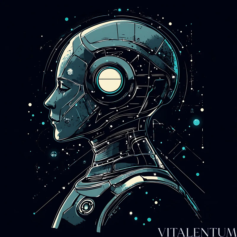 Detailed Cyborg Illustration