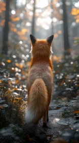 Red Fox in Misty Woods