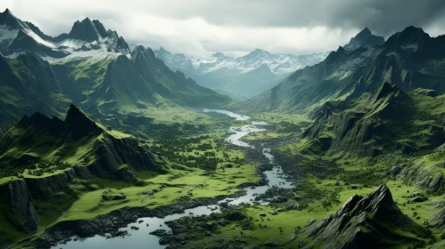 Stunning Aerial View of Mountainous Landscape
