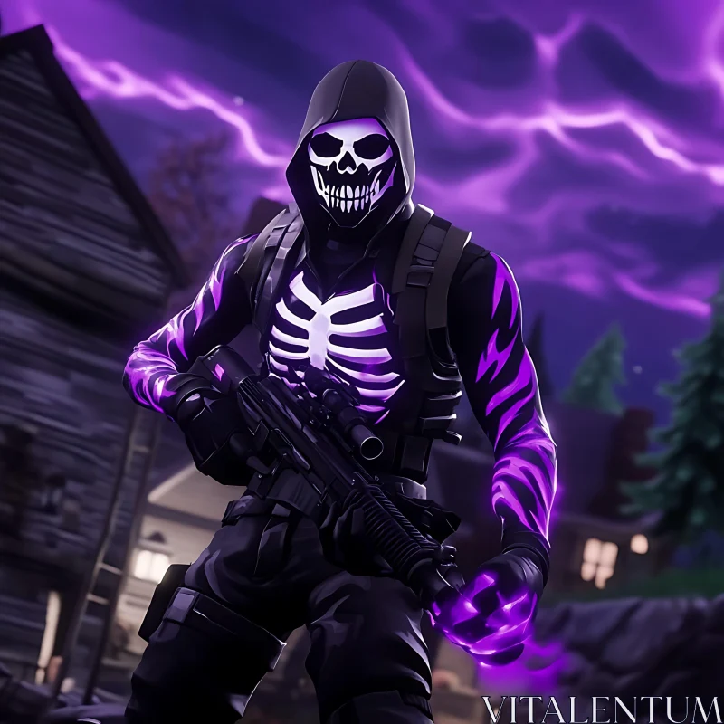 Skull Mask Character in Fortnite AI Image