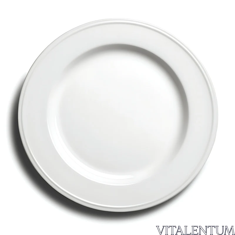 Minimalist White Plate AI Image