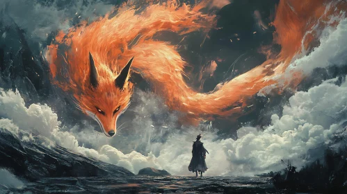 Mystical Fox and Wanderer