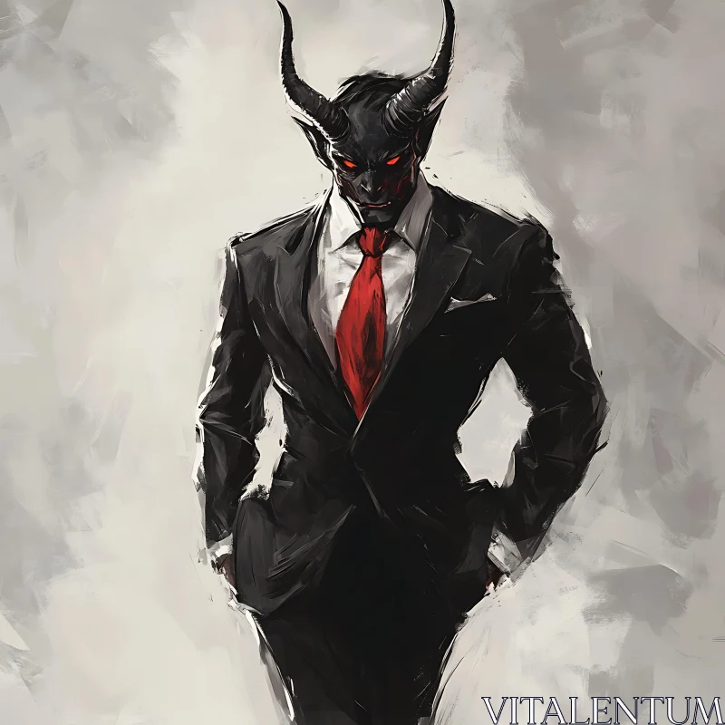 AI ART Devil in Business Attire