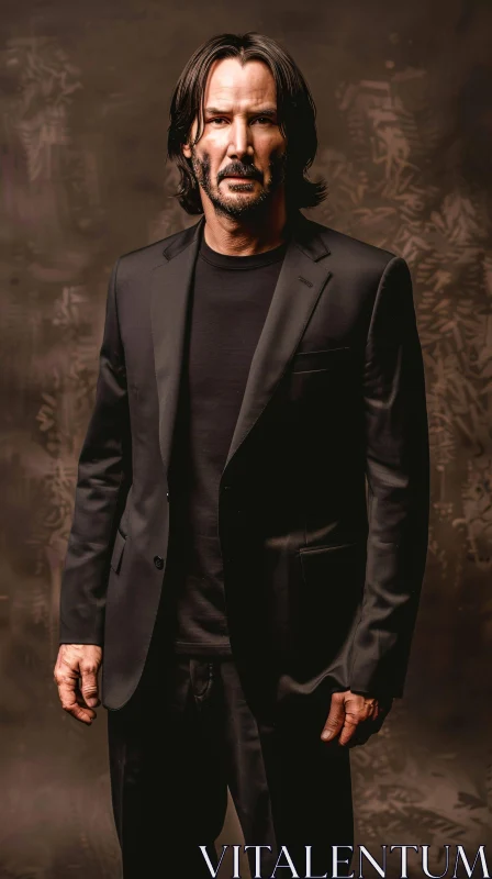 Keanu Reeves Formal Portrait AI Image