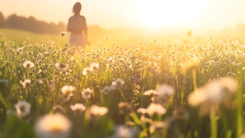 Golden Hour in the Flower Field