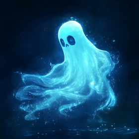 Luminous Ghostly Apparition in Dark Waters